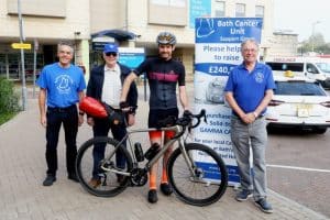 Bath cyclist completes epic two-day ride for cancer unit charity 1 Mat Belgrove group pic 004 1024x682 1 300x200 1